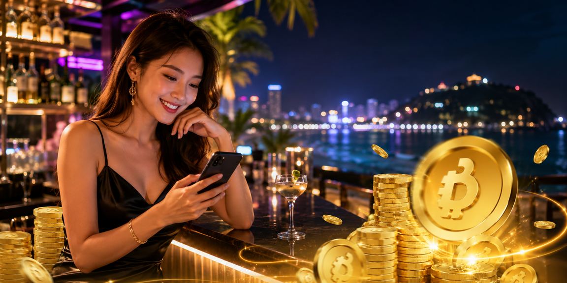 Bãi biển Vũng Tàu gợi cảnh người dùng xem voucher đăng ký trên di động